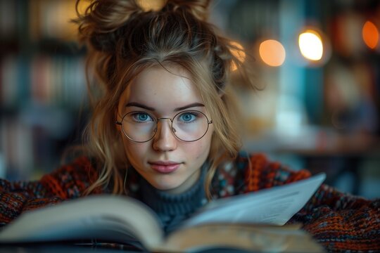 Dedicated University Student Writing Thesis at Night
