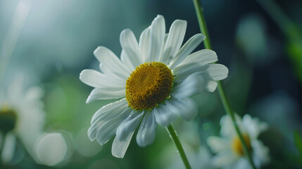 Fototapeta premium a chamomile flower front, closeup, professional, nature photography