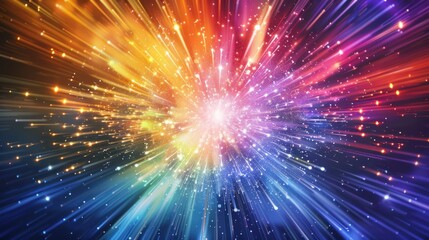 Abstract Colorful Light Burst