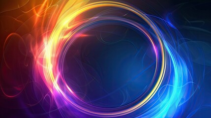 Obraz premium Abstract circle light motion effect background