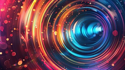 Obraz premium Abstract circle light motion effect background