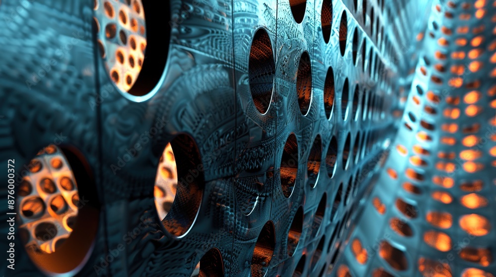 Wall mural technological fusion: abstract digital patterns & textures for innovation concepts