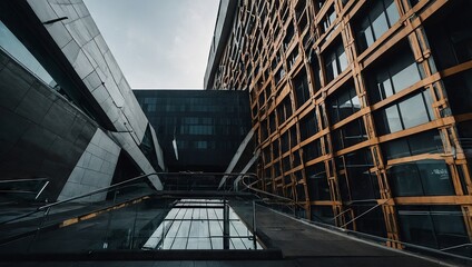 Abstract architectural details in urban landscapes