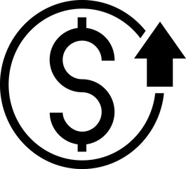 Money increase icon. profit money vector icons