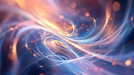 Obraz premium Serene Beauty of Soft Macro Swirls and Light Flares - Dreamy Abstract Background