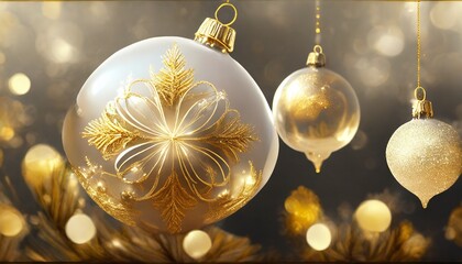 golden christmas ball