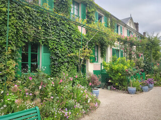 The picturesque House of the painter Claude Monet in Giverny, France and its incredible gardens
