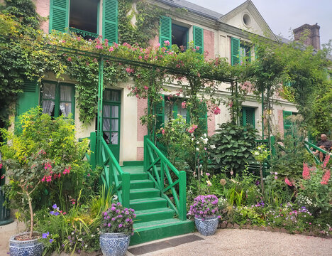 The picturesque House of the painter Claude Monet in Giverny, France and its incredible gardens