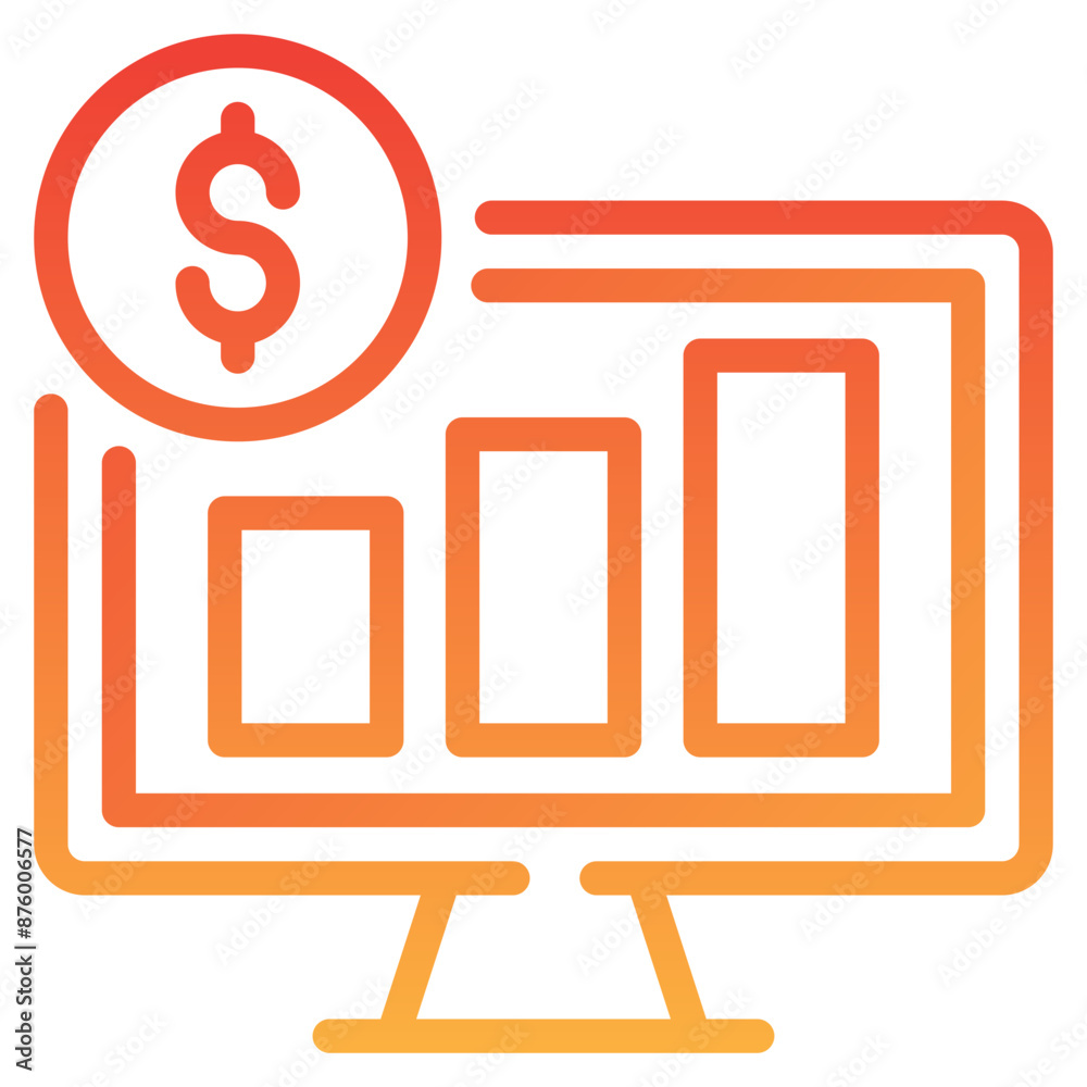 Wall mural Bar Chart Icon