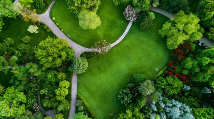 A lawn in a city park picture