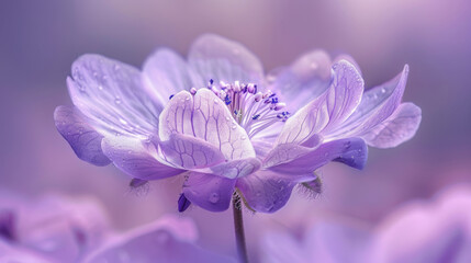Fototapeta premium a purple flower closeup, nature's beauty captured, professional, nature photography, spring and summer