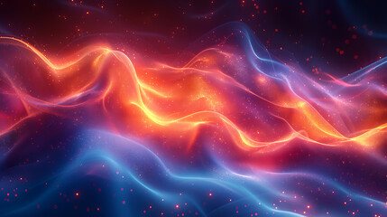 Elegant AI Illustration - Neon Blue & Electric Green
