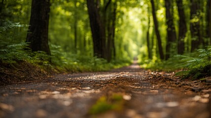 Small road in the forest, Generative AI