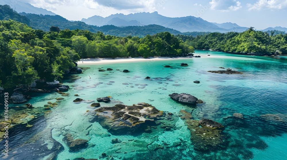 Wall mural Blue Lagoon with crystal clear water picture