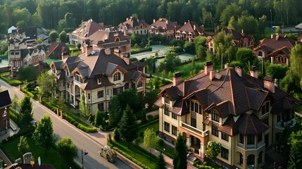 A residential area with houses image