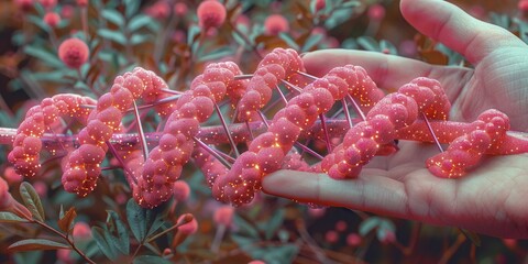 Digital holography presentation of health technology in eco minimalist style, perfect for medical expos and product launches.