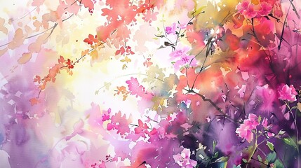 Serene Watercolor Blends in a Romantic Palette