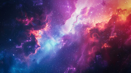 Naklejka premium A colorful nebula in space