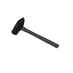 3 lb Cross Pein Hammer, isolated on white background