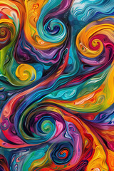 abstract emotion swirls with vibrant colors swirling in an intricate and dynamic pattern, evoking a sense of passion and creativity