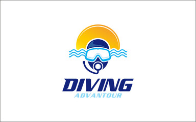 Illustration graphic vector of scuba diving logo design template