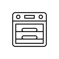 Pizza oven outline icons, minimalist vector illustration ,simple transparent graphic element .Isolated on white background