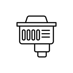 Printer cartridge outline icons, minimalist vector illustration ,simple transparent graphic element .Isolated on white background