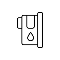 Printer cartridge outline icons, minimalist vector illustration ,simple transparent graphic element .Isolated on white background