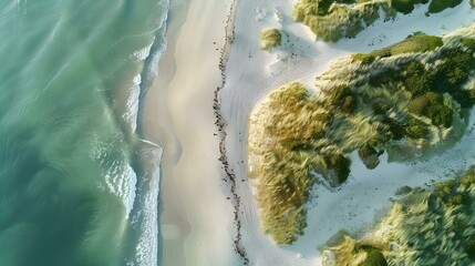 A wild beach with dunes image