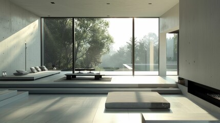 Modern Living Room with Stunning View