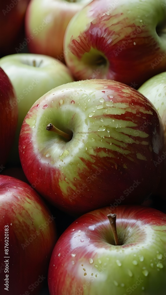 Wall mural red and green apples