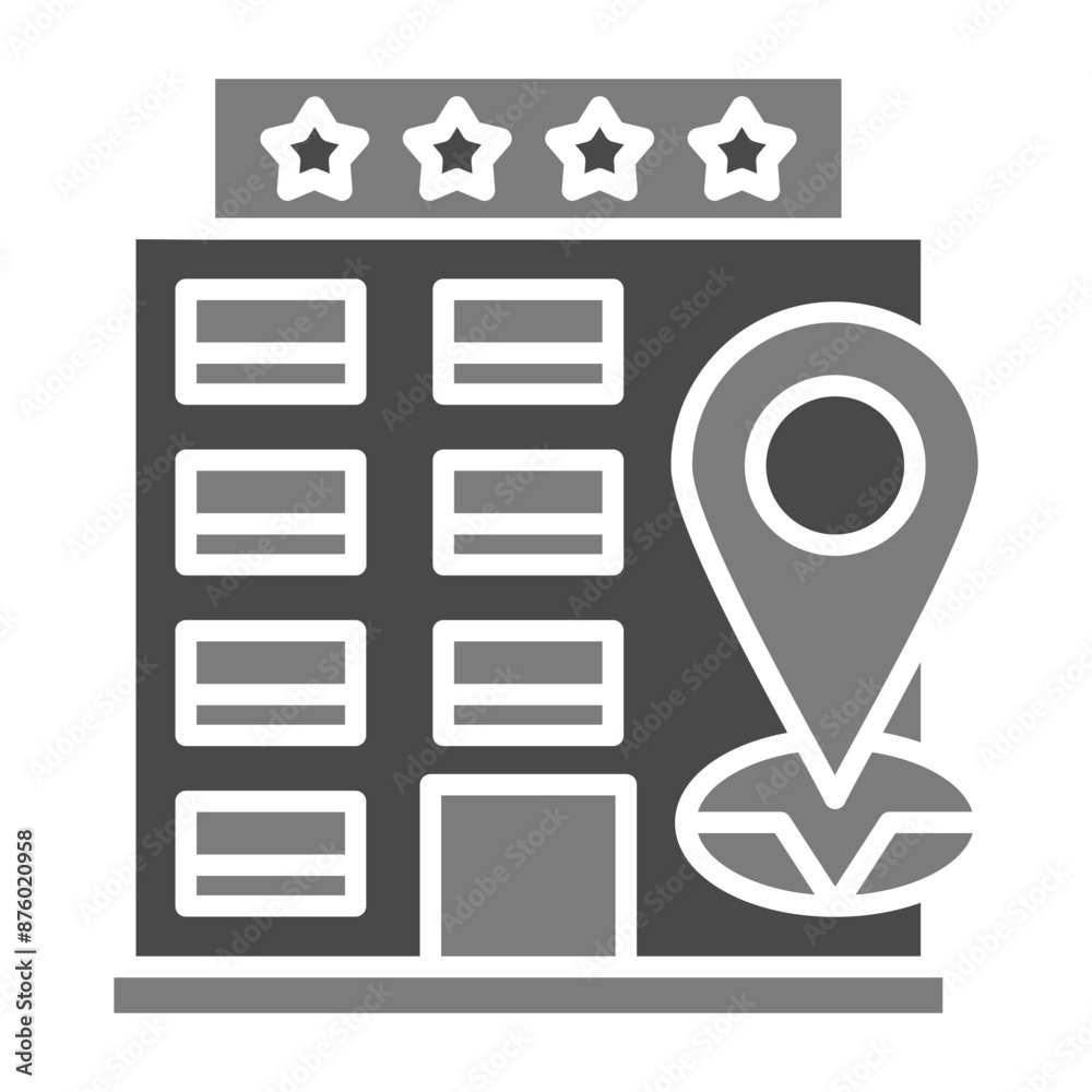 Canvas Prints Hotel location Icon