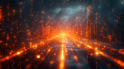 Fototapeta premium High-Tech Network Infrastructure Canvas