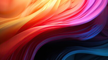 Naklejka premium Abstract colorful flowing lines background.