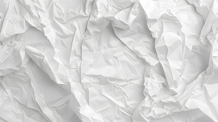 Obraz premium White paper sheet texture background with crumpled wrinkled and rough pattern, empty blank paper page material for any design. 
