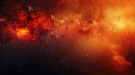 Beautiful Milky Way with orange red hues