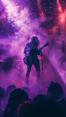 A Silhouette of Sound In A Haze of Purple Light