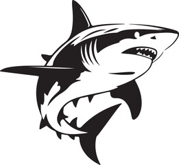 Shark silhouette vector art Design.