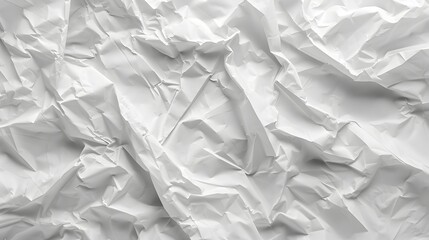 Obraz premium White paper sheet texture background with crumpled wrinkled and rough pattern, empty blank paper page material for any design. 
