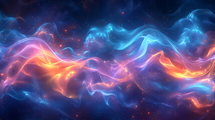 Obraz premium Neon Dreamscape Background - AI Art, Abstract Design