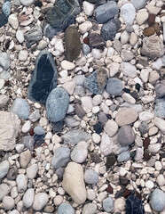 Beach stones as a natural background.
