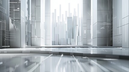 Abstract Concept of Economic Regulations and Financial Adjustments Illustrated in Blank Space with Graphical Elements