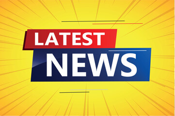 Obraz premium latest news poster banner graphic design icon logo sign symbol social media website coupon