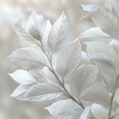 White Leaves on a Branch