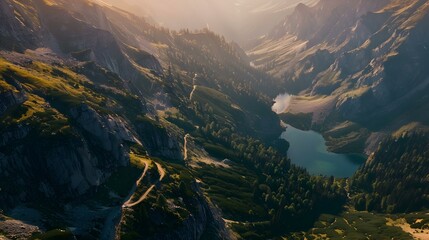A mountain pass in summer picture