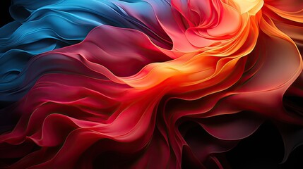 Obraz premium Abstract swirl of blue, red, and orange.