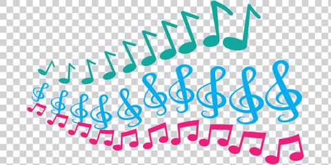 Icon of music note. Music icon vector, Melody, song, note, sound, audio sign Isolated.