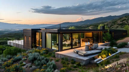 Modular home on a mountainside img
