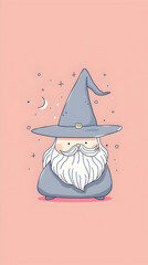Cute wizard/mage illustration | High Quality | Wallpaper	