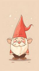 Cute gnome illustration | High Quality | Wallpaper	